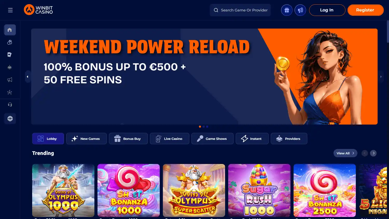 Winbit Casino screenshot 1
