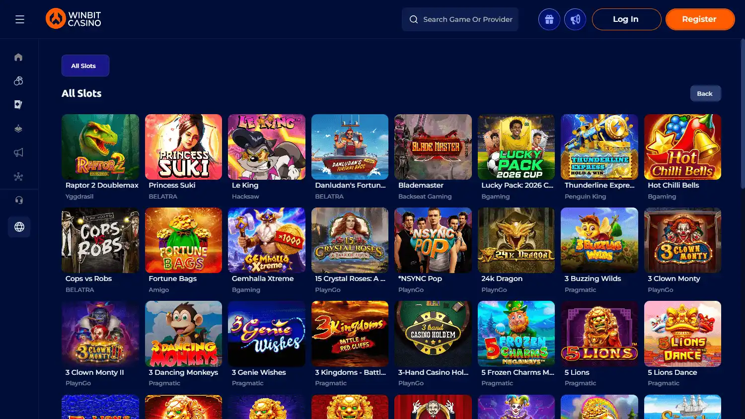 Winbit Casino screenshot 2