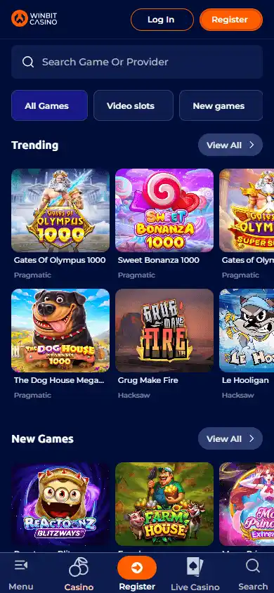 Winbit Casino screenshot 5