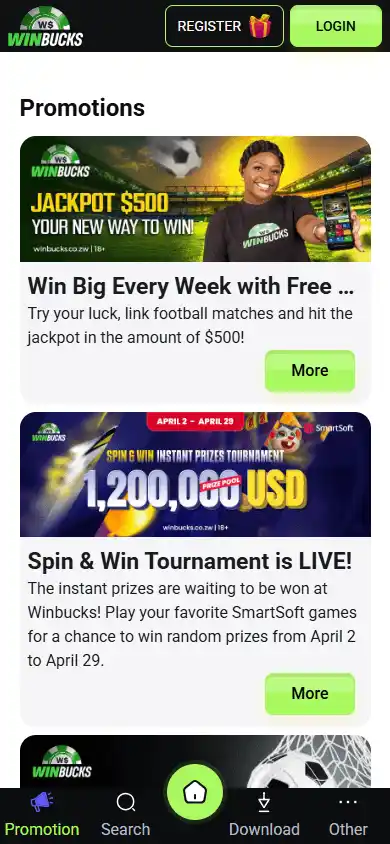 Winbucks Casino screenshot 4