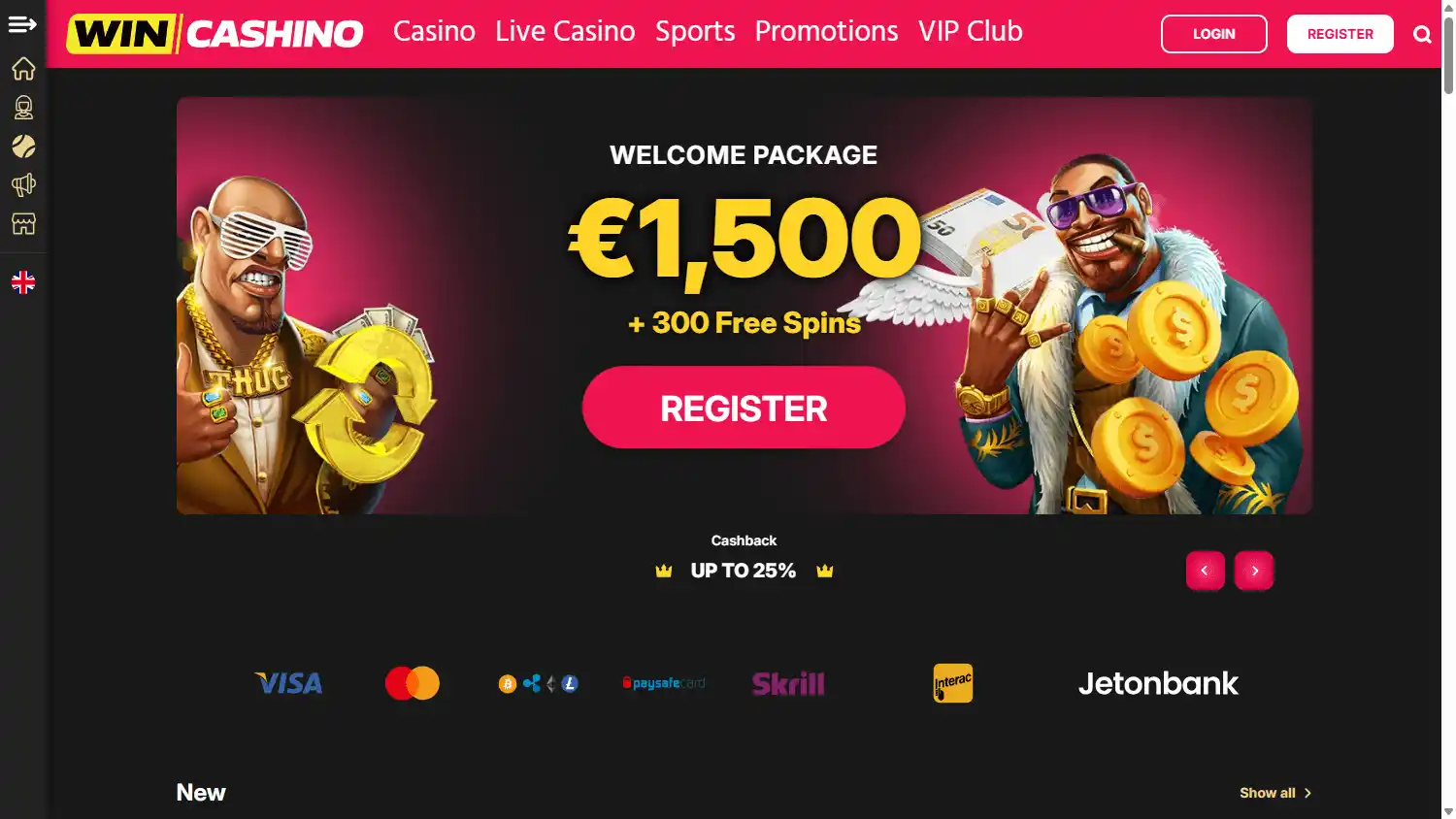 WinCashino Casino screenshot 1