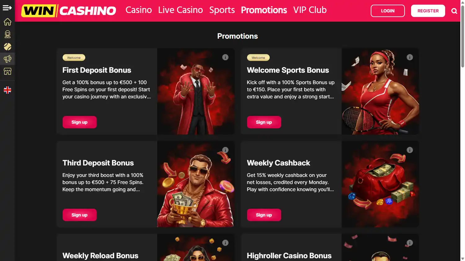 WinCashino Casino screenshot 3