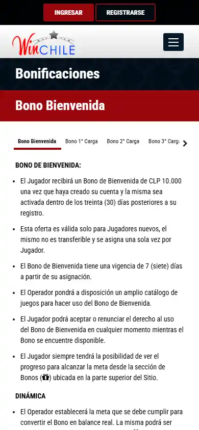 Winchile Casino screenshot 4