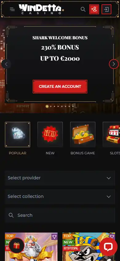 WinDetta Casino screenshot 5