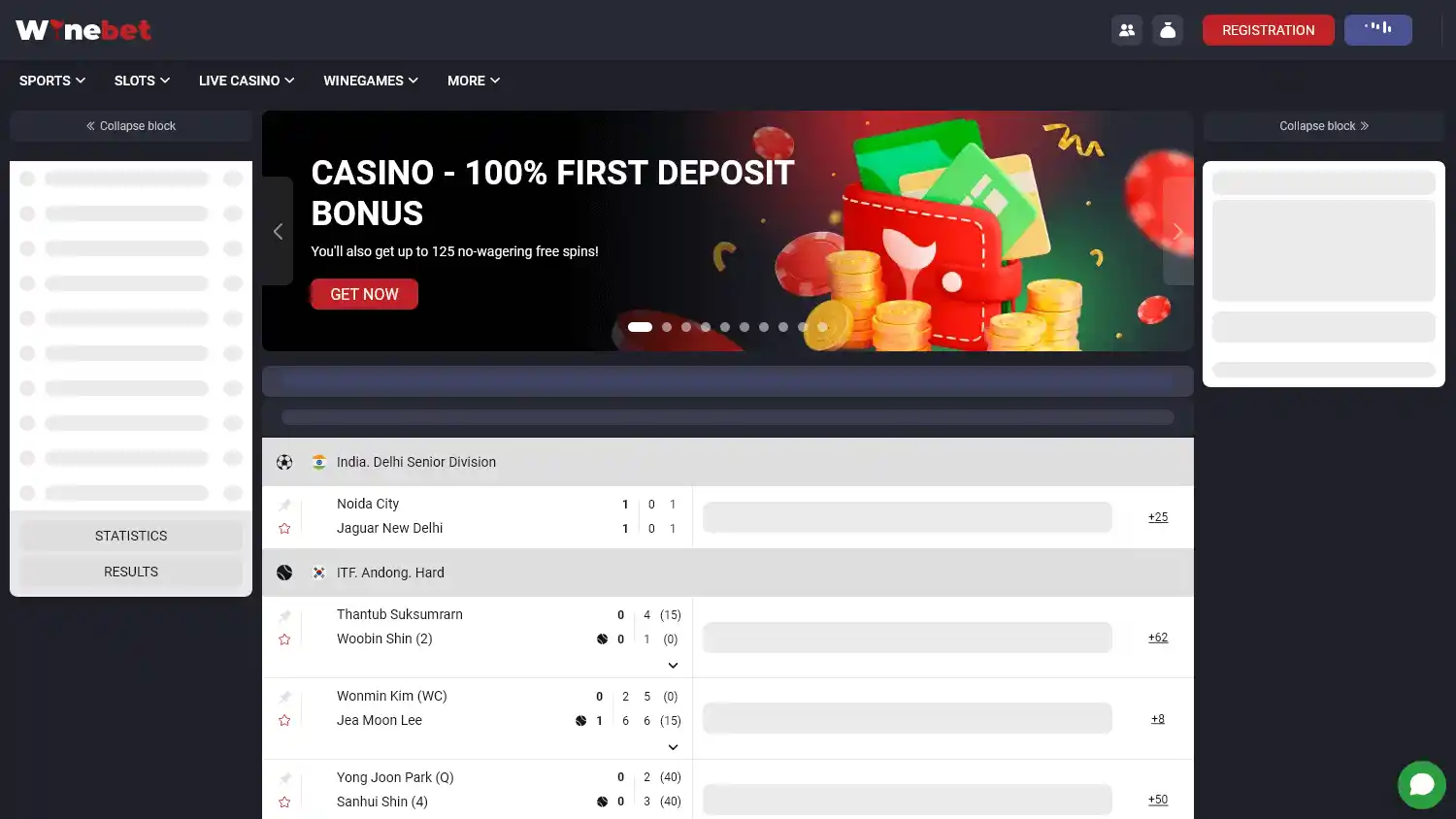 WineBet Casino screenshot 1