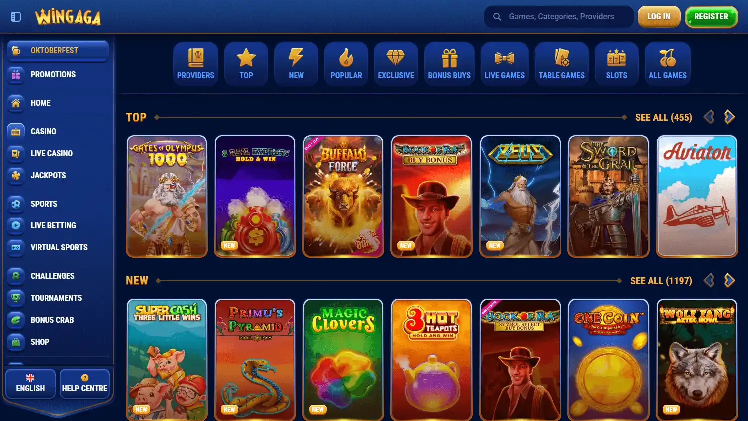 WinGaga Casino screenshot 2