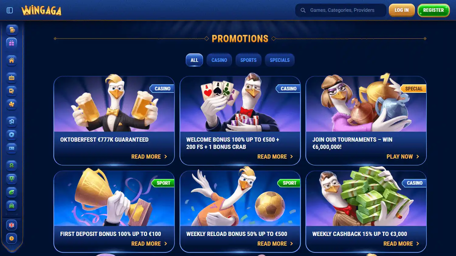 WinGaga Casino screenshot 3
