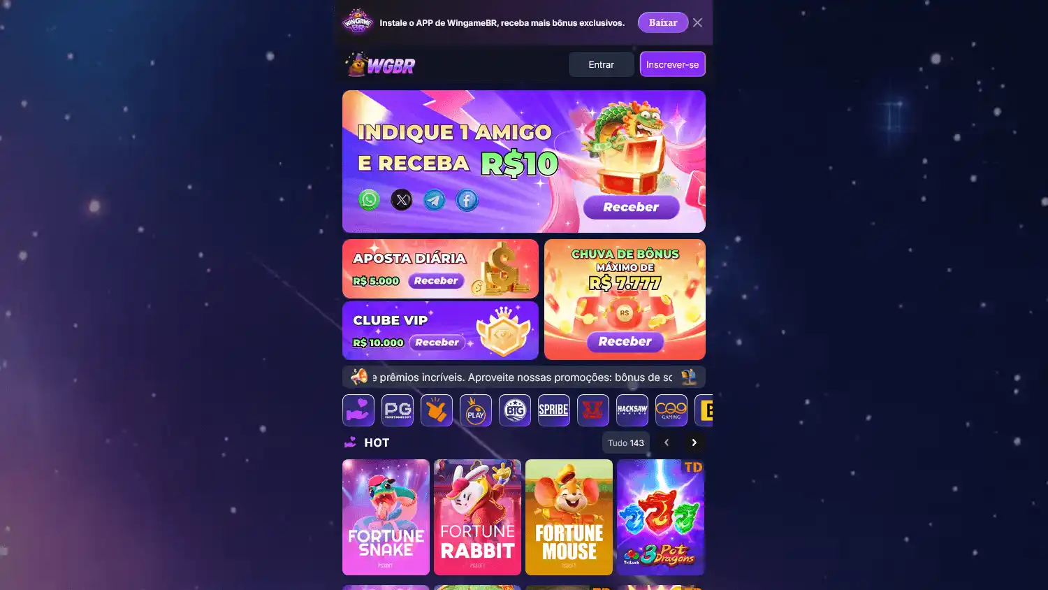 Wingame BR Casino screenshot 1