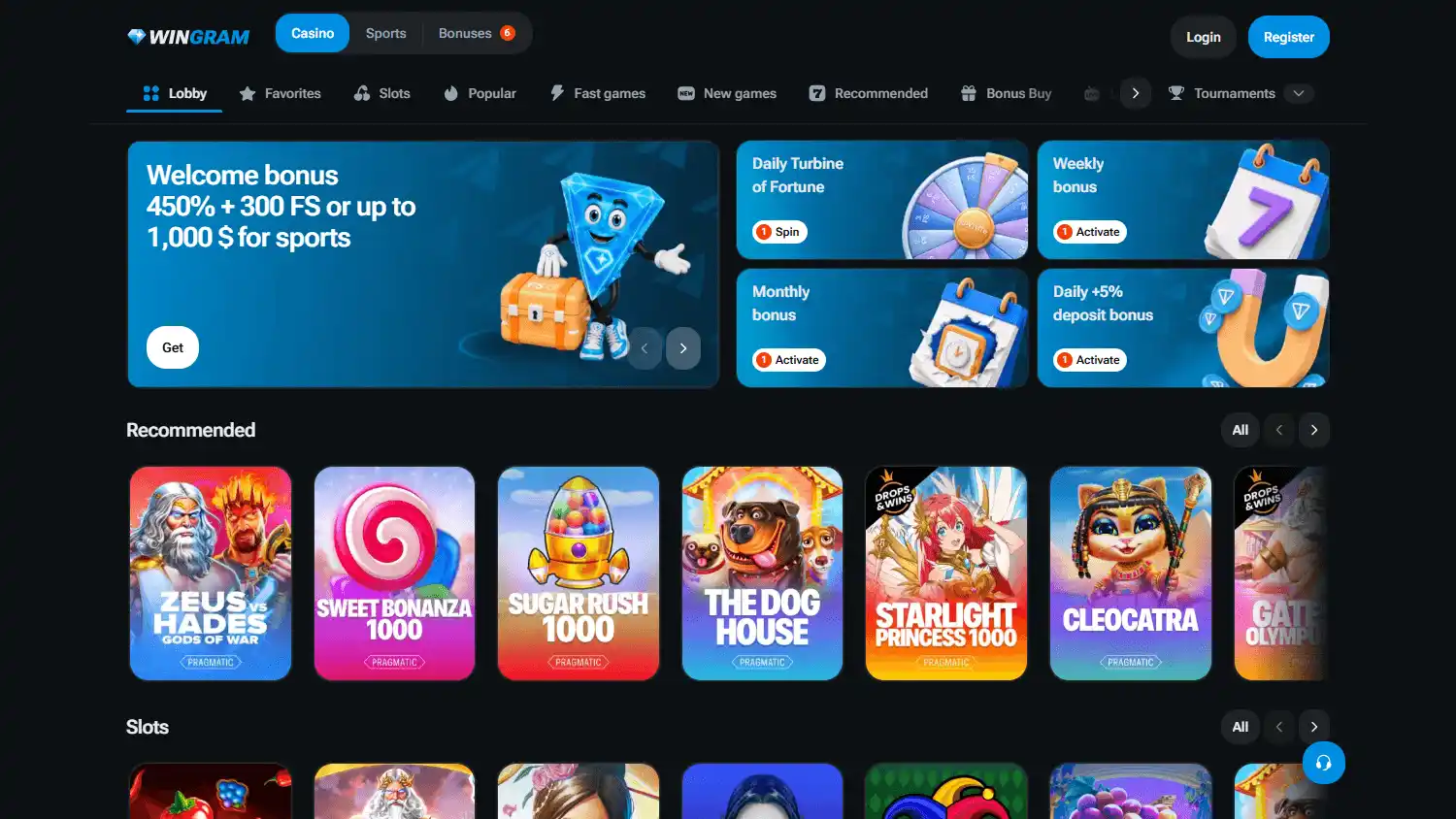 WinGram Casino screenshot 1
