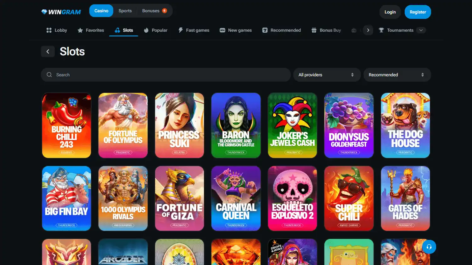 WinGram Casino screenshot 2