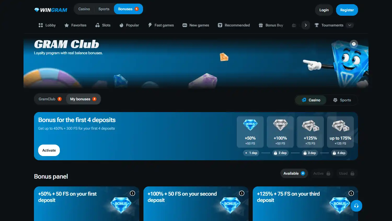 WinGram Casino screenshot 3