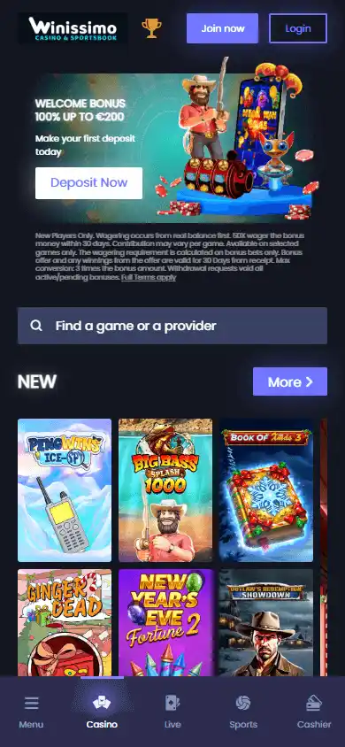 Winissimo Casino screenshot 4