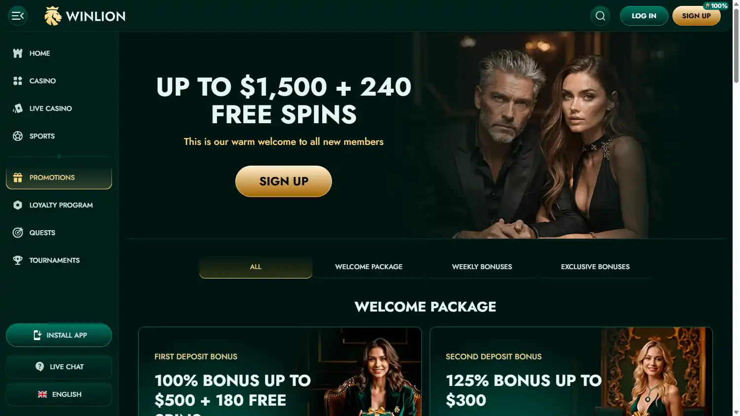 WinLion Casino screenshot 3