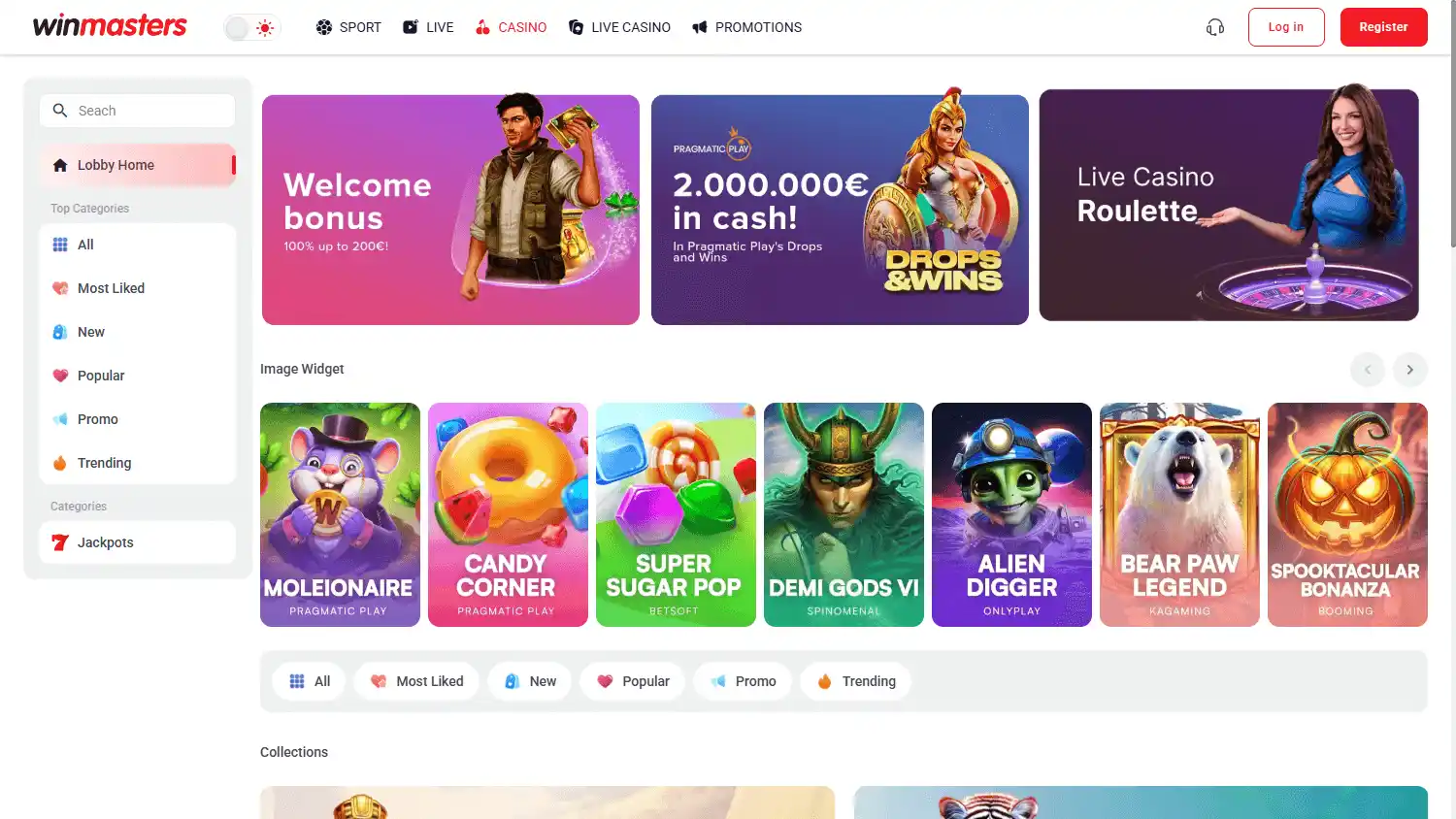 Winmasters Casino screenshot 2