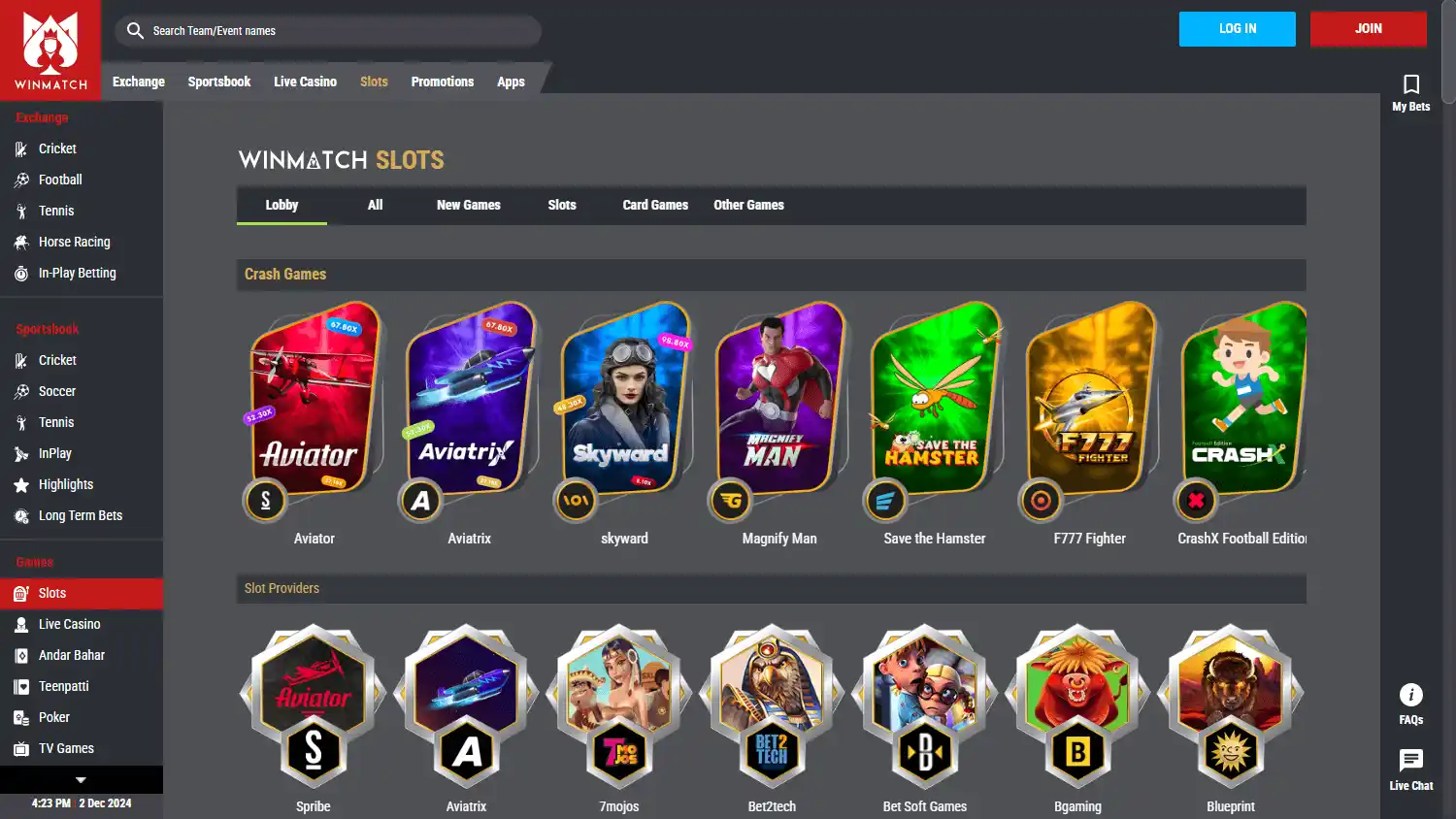 WinMatch Casino screenshot 2