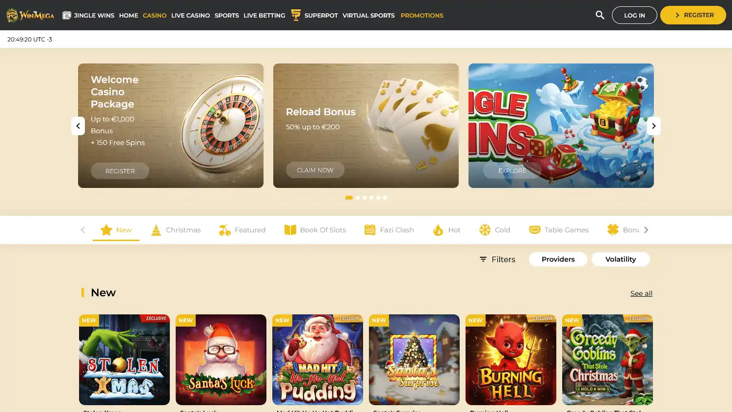 WinMega Casino screenshot 2