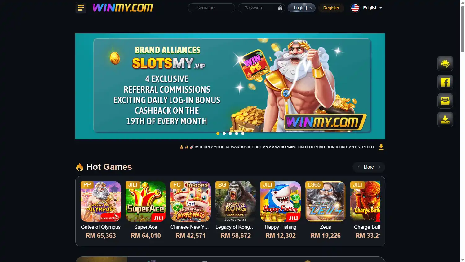 WINMY Casino screenshot 1