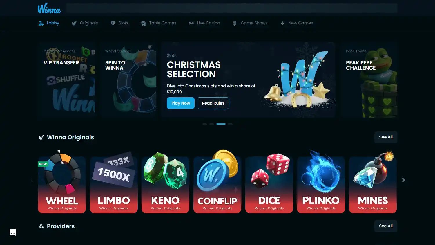 Winna Casino screenshot 1