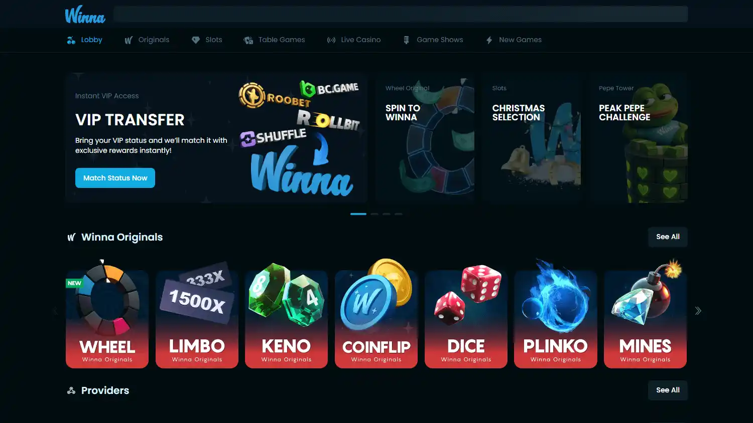 Winna Casino screenshot 2