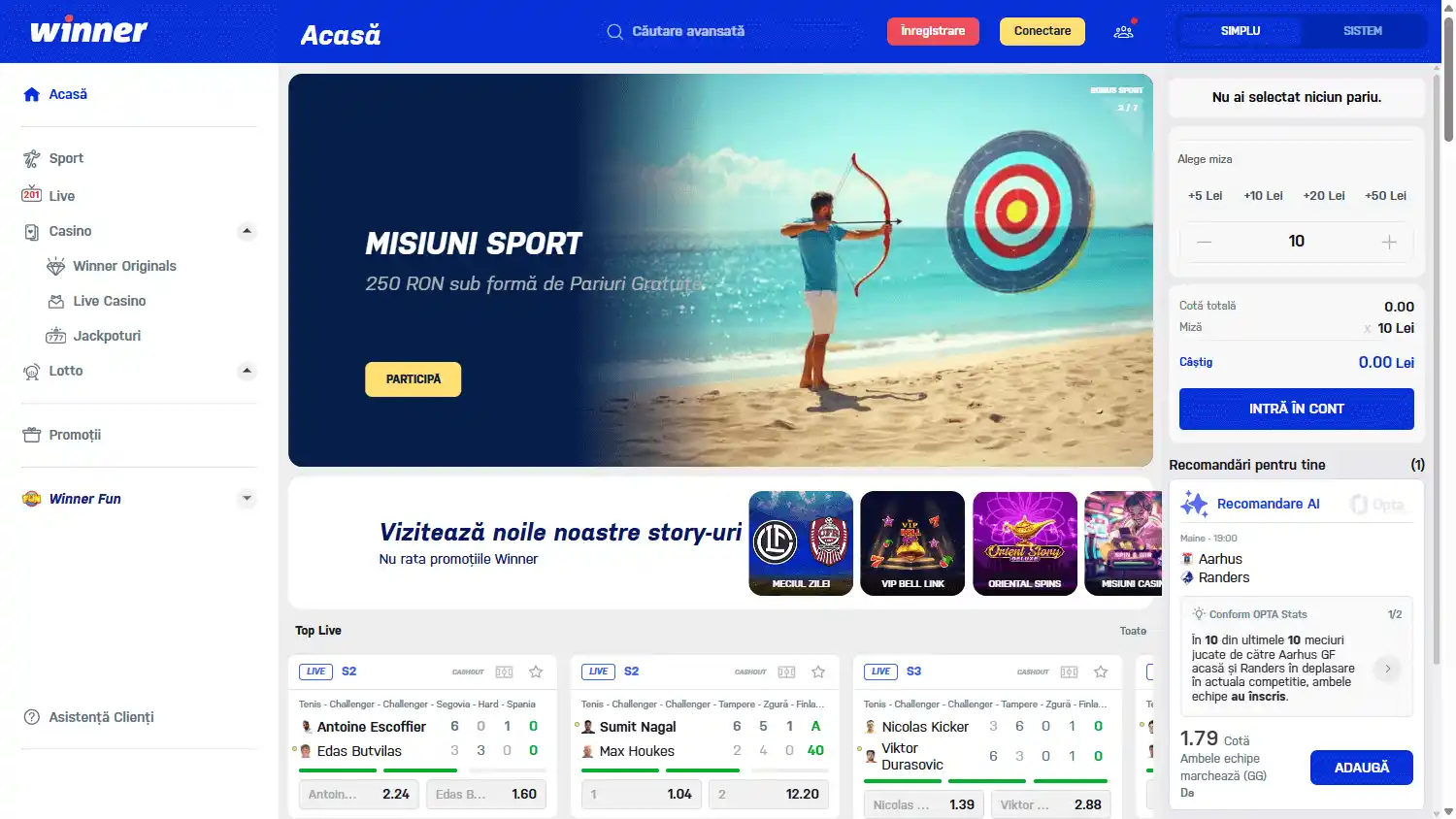 Winner Casino screenshot 1