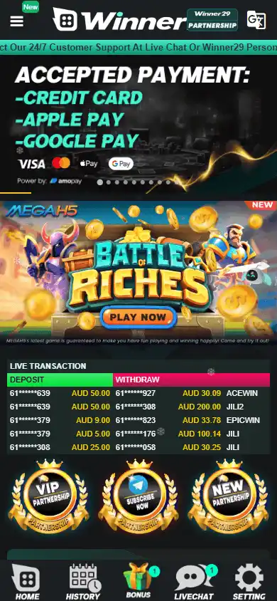 Winner29 Casino screenshot 3