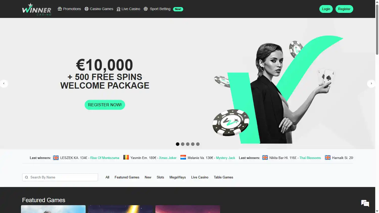 WinnerCasino screenshot 1
