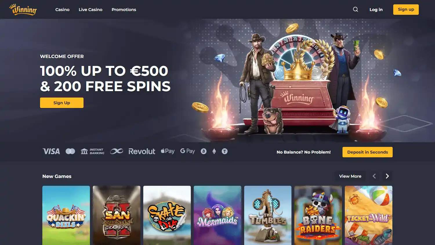 Winning.io Casino screenshot 1