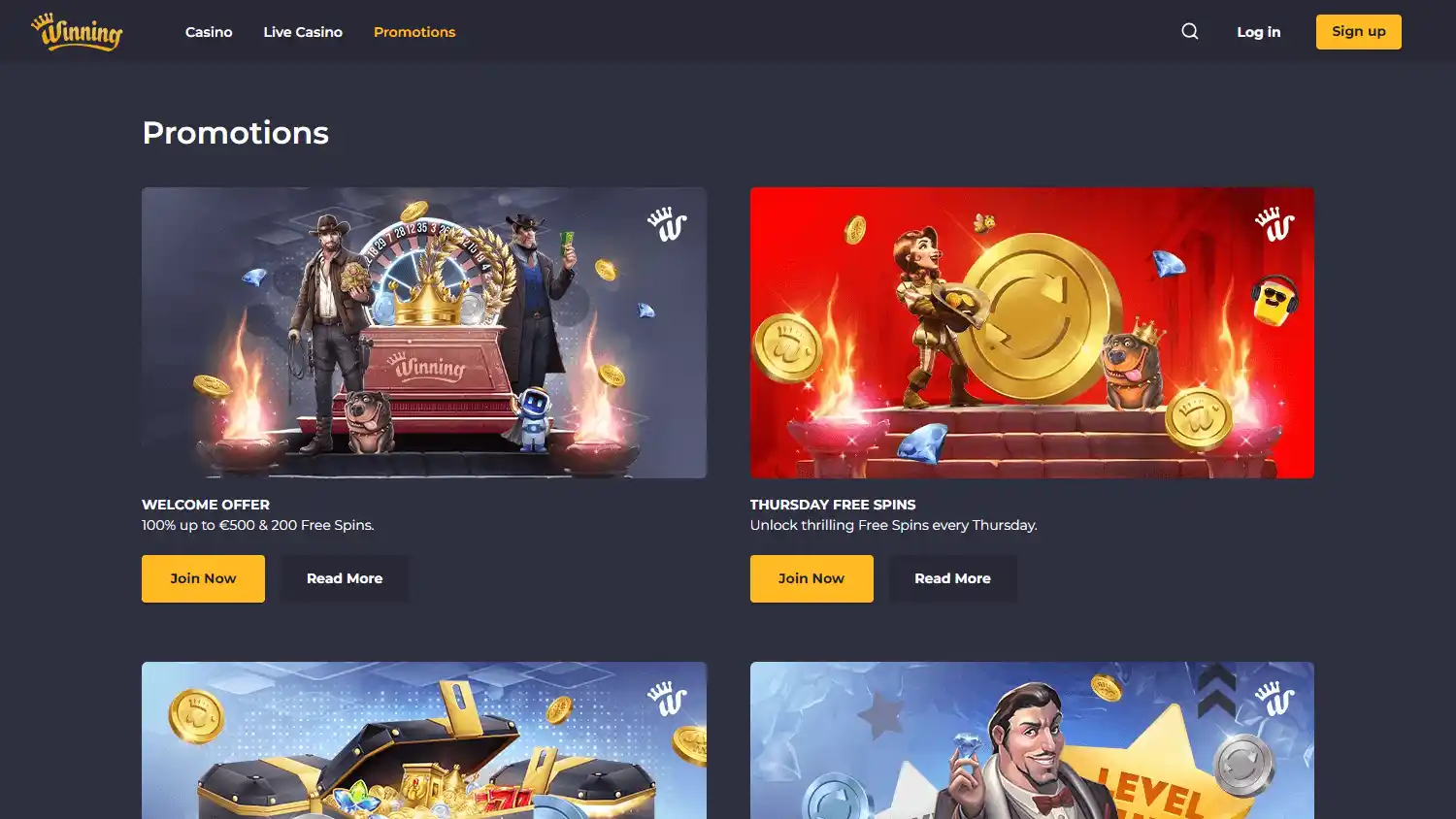 Winning.io Casino screenshot 2