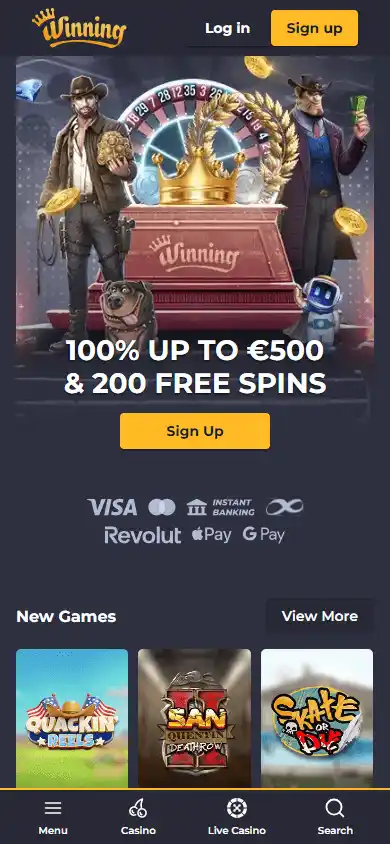 Winning.io Casino screenshot 3