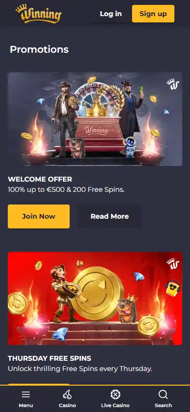 Winning.io Casino screenshot 4