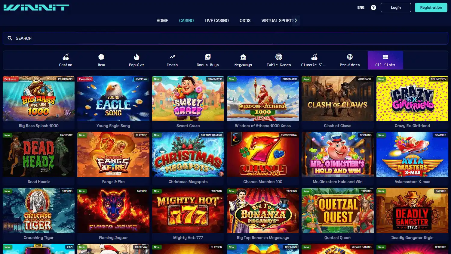 Winnit Casino screenshot 2