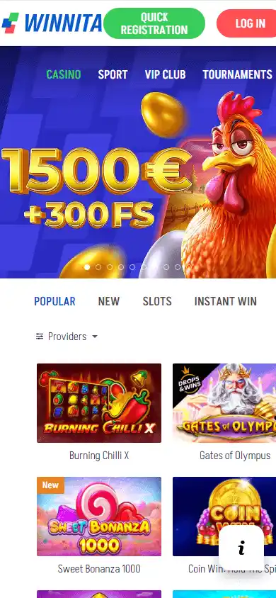 Winnita Casino screenshot 3