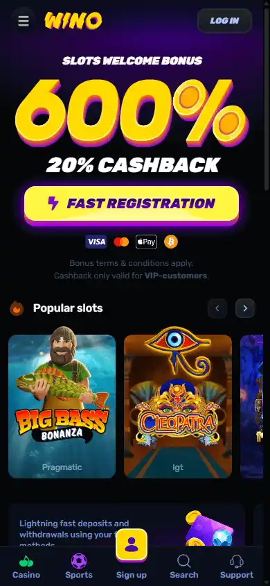 Wino Casino screenshot 4