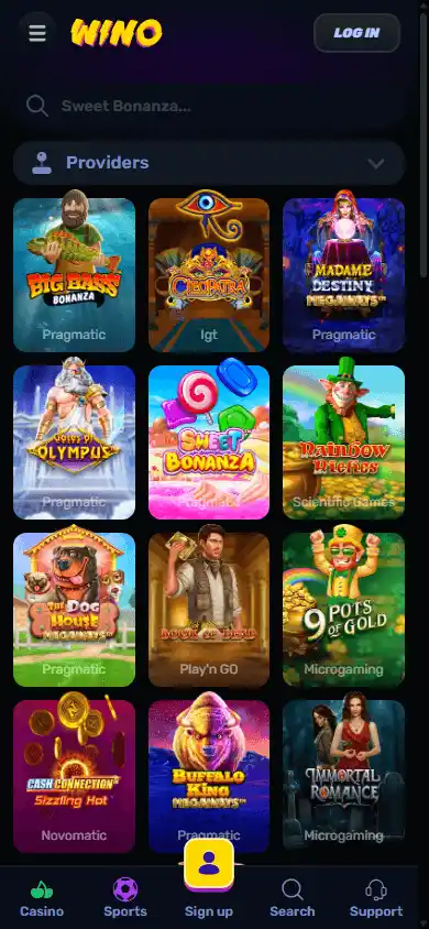 Wino Casino screenshot 5