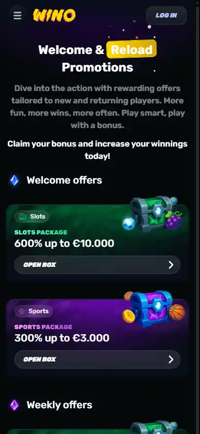 Wino Casino screenshot 6