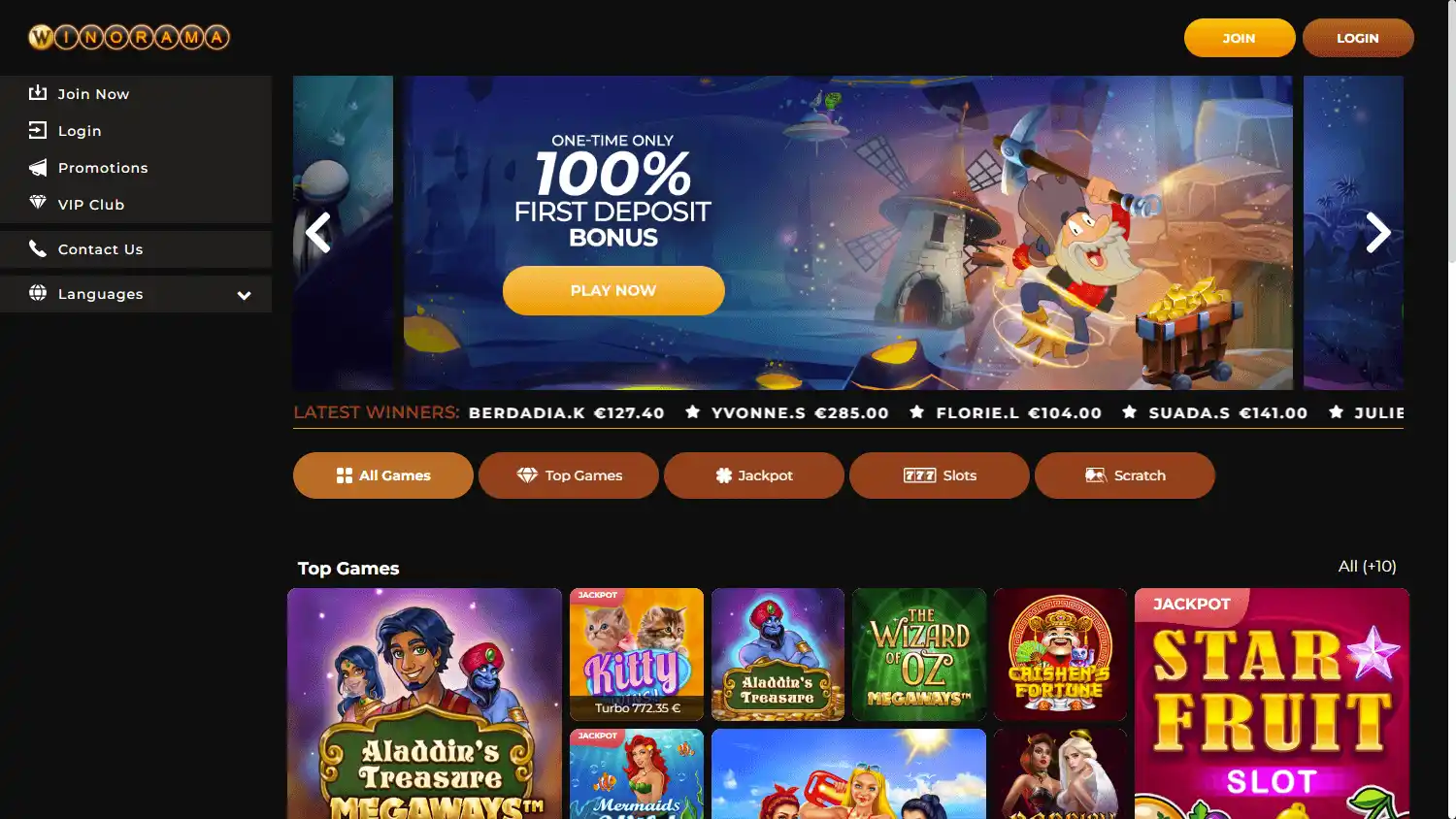 Winorama Casino screenshot 1