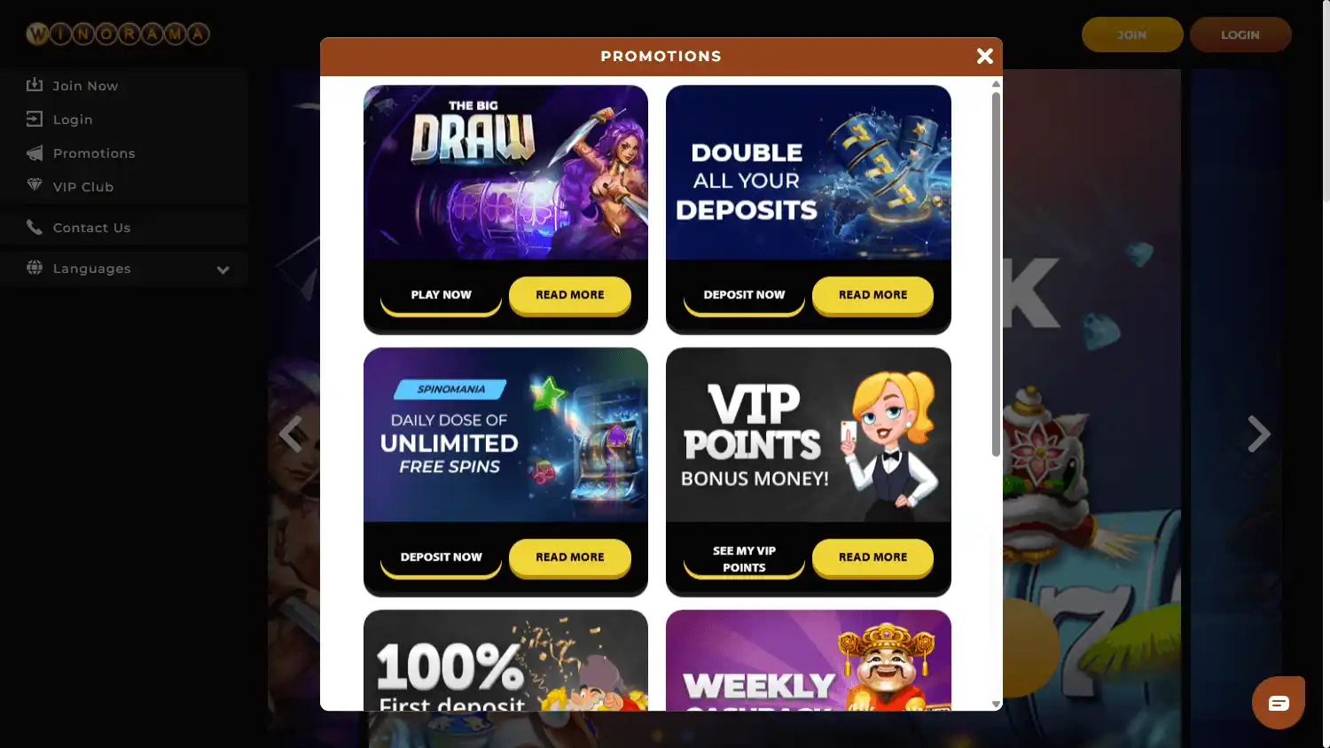 Winorama Casino screenshot 2
