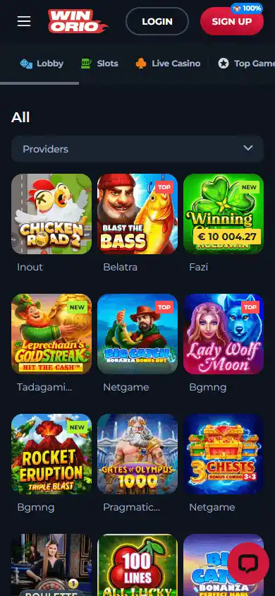 Winorio Casino screenshot 5