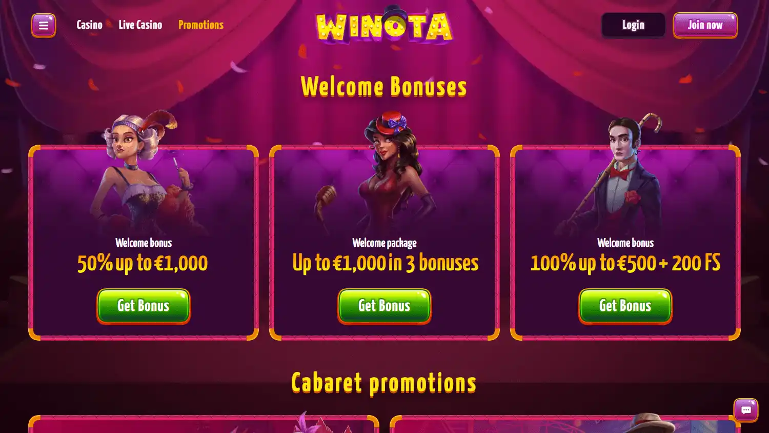 Winota Casino screenshot 3