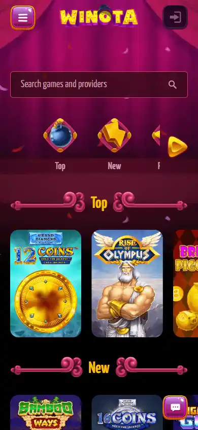 Winota Casino screenshot 5