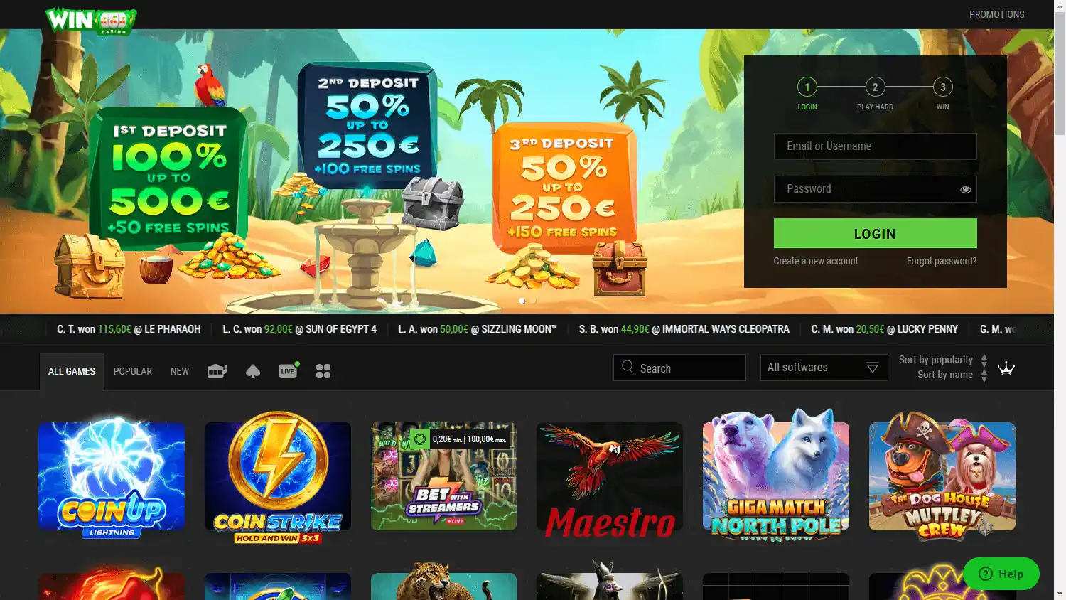 WinOui Casino screenshot 2