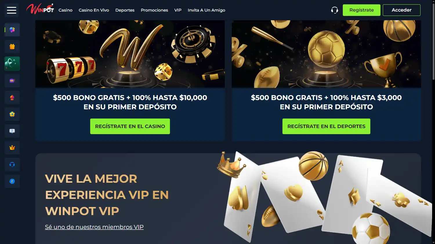 Winpot Casino screenshot 1