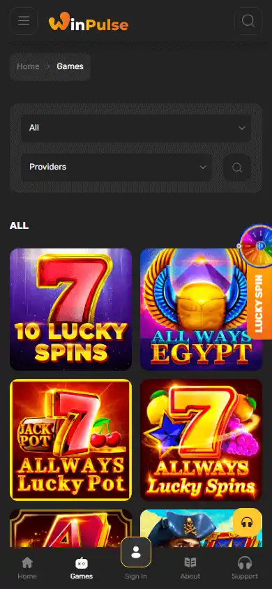 WinPulse Casino screenshot 5
