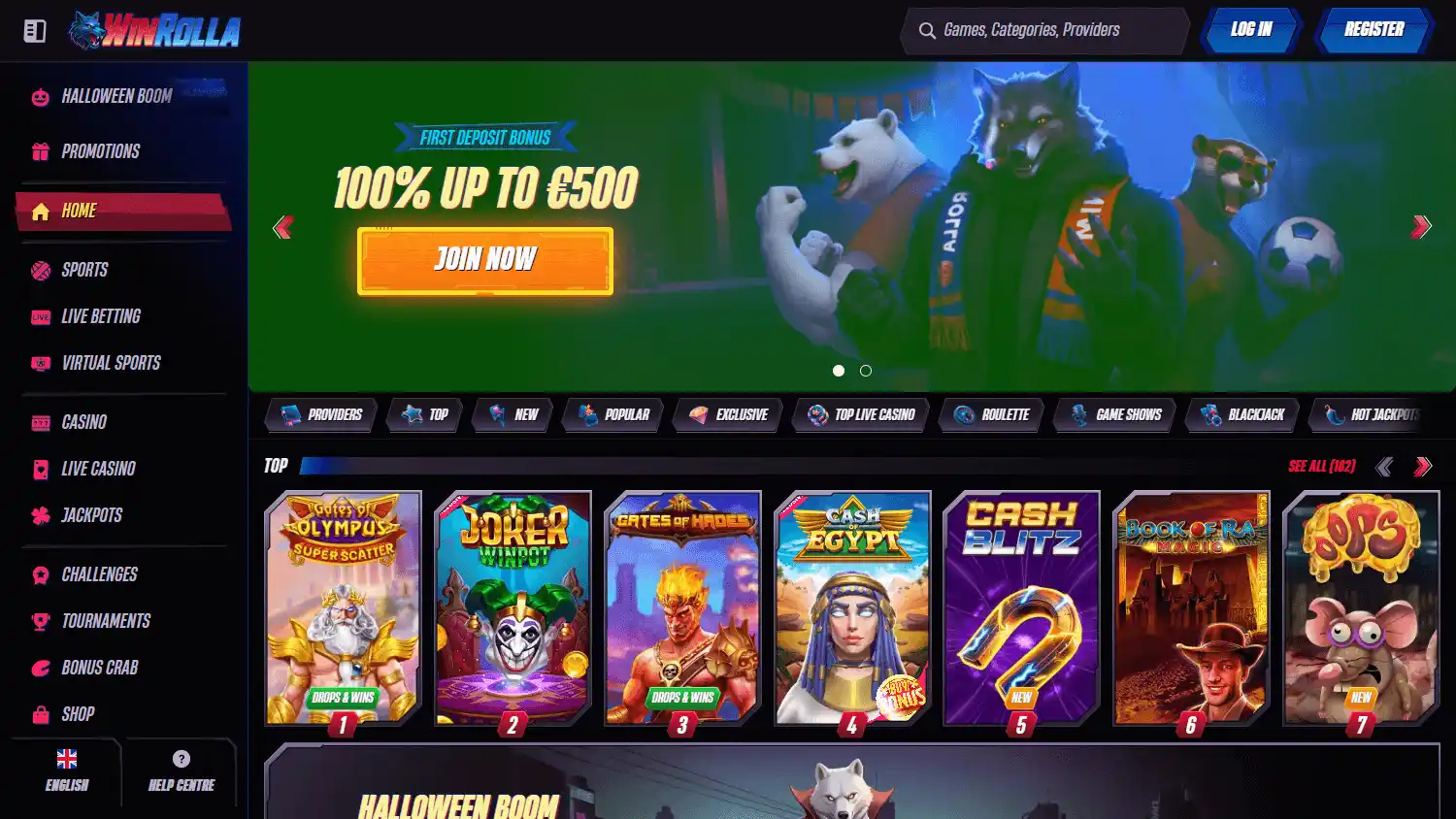 Winrolla Casino screenshot 1