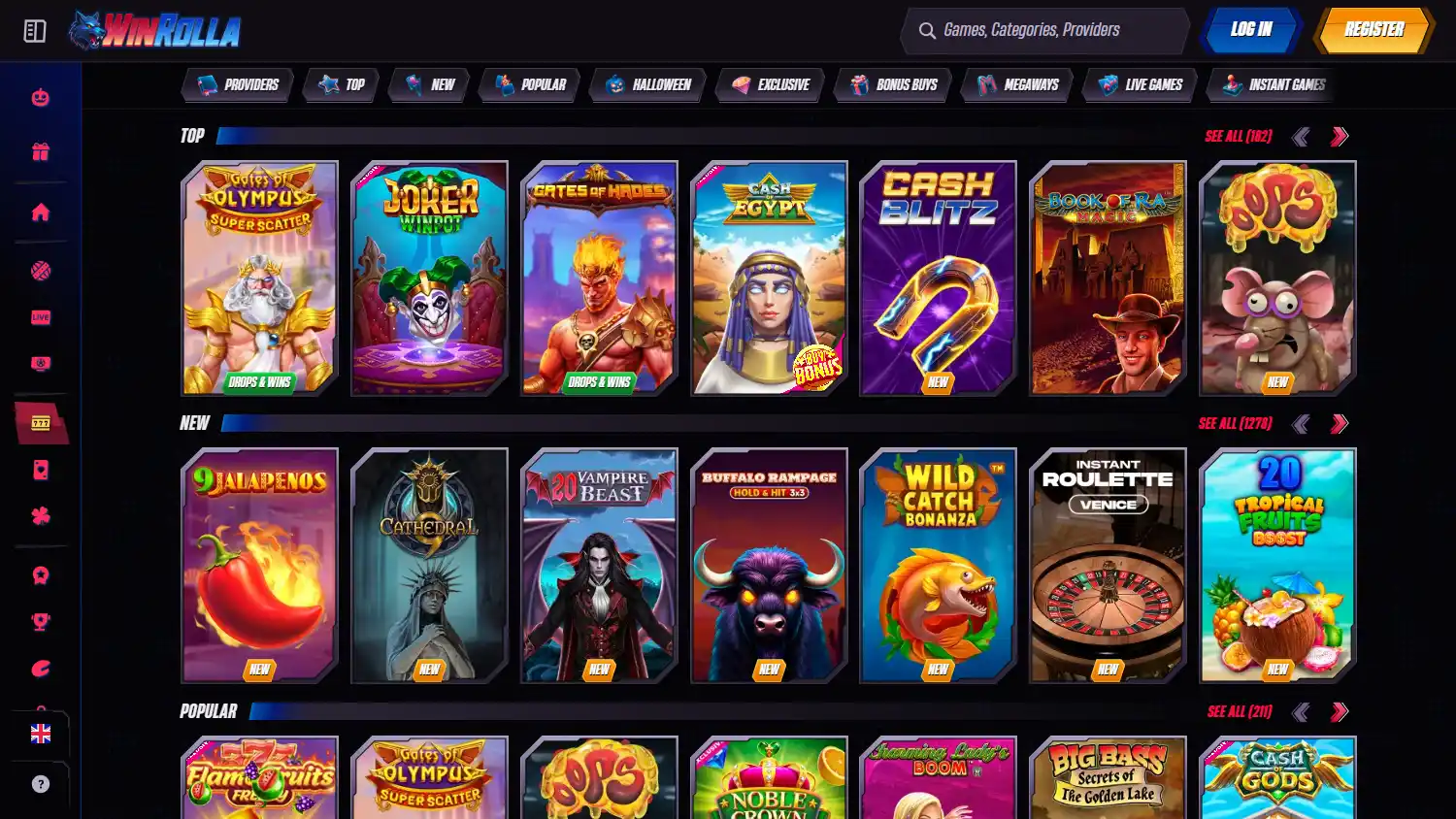 Winrolla Casino screenshot 2