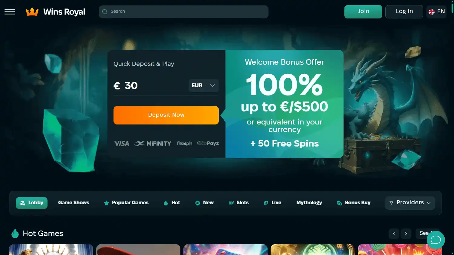 Wins Royal Casino screenshot 1