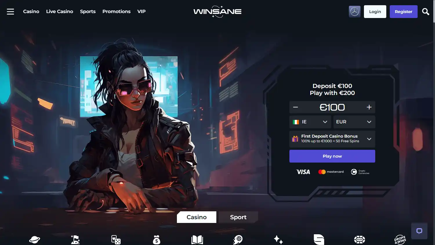 Winsane Casino screenshot 1