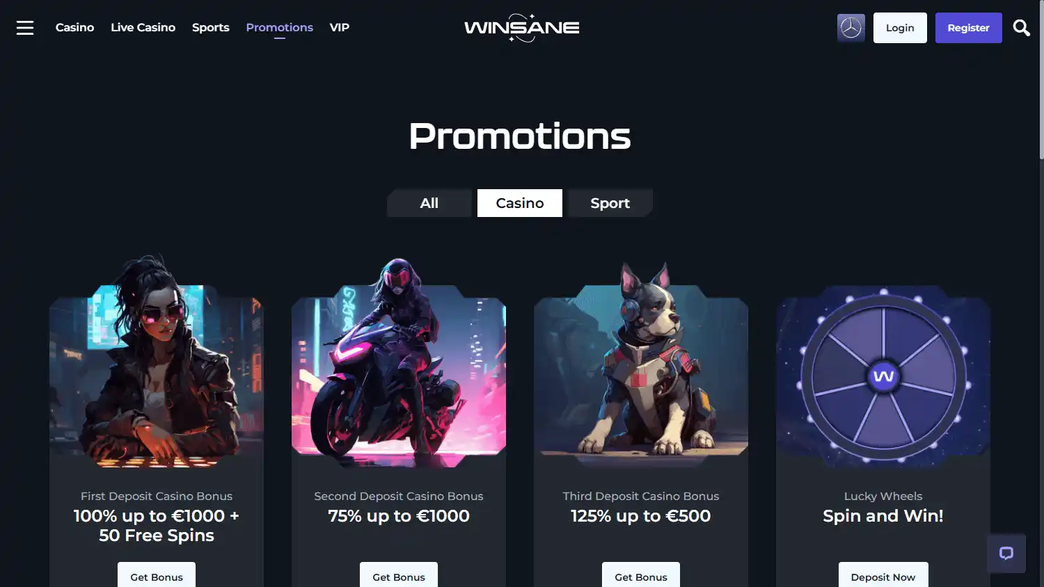 Winsane Casino screenshot 3