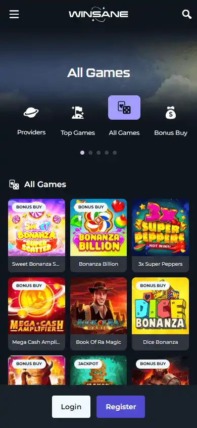 Winsane Casino screenshot 5