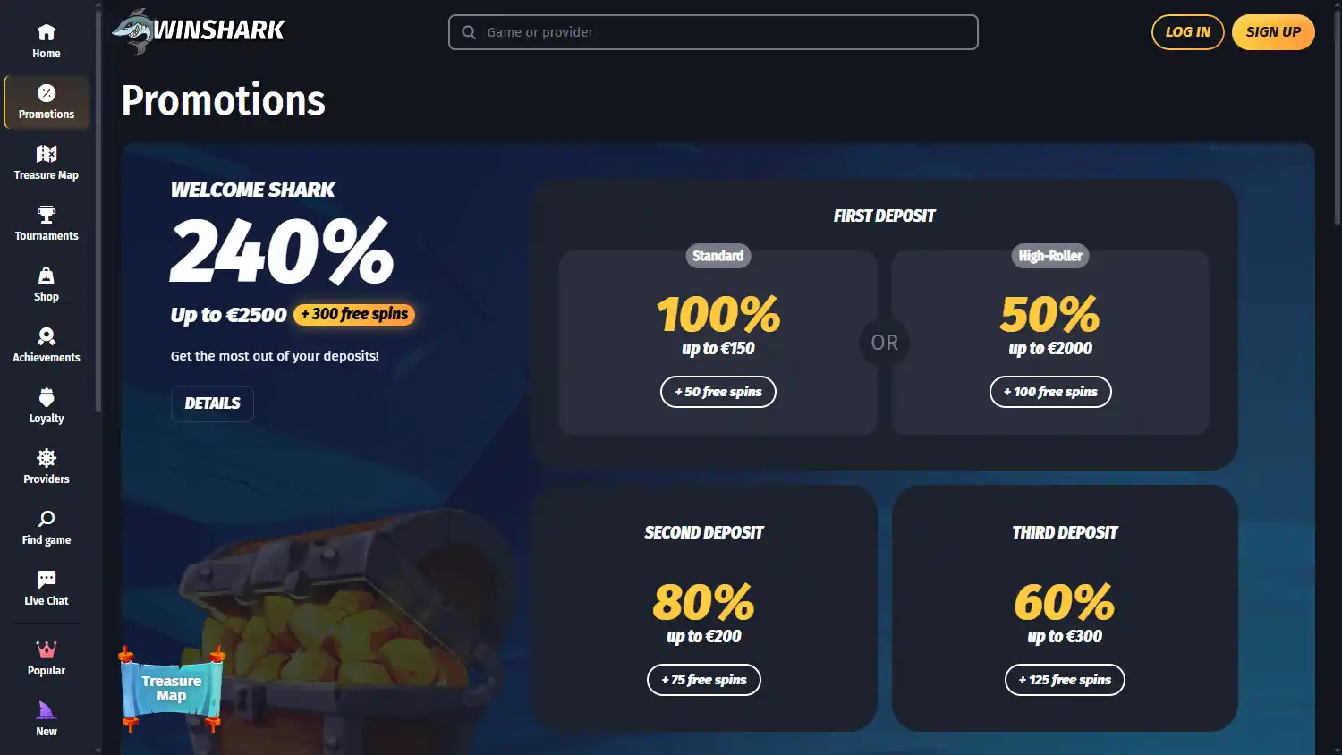 Winshark Casino screenshot 3